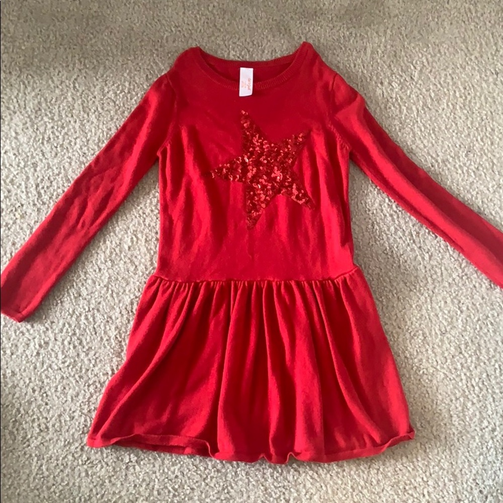 Girls Christmas Holiday Star Dress